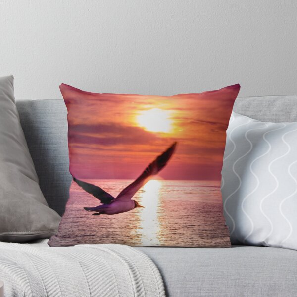 Item preview, A seagull flying towards sunset designed and sold by hayrettinsokmen.