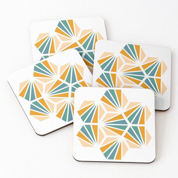 Item preview, Geometric Pattern: Hexagon Ray: Lily designed and sold by Red Wolf.
