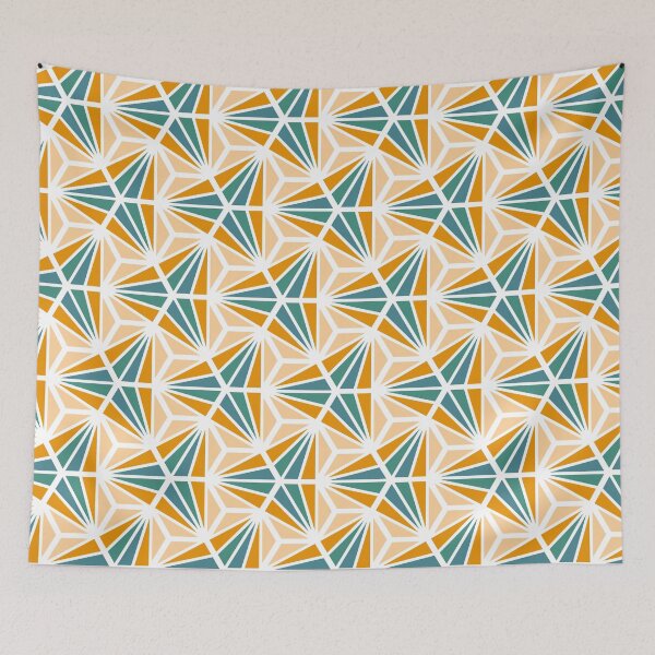 Item preview, Geometric Pattern: Hexagon Ray: Lily designed and sold by Red Wolf.