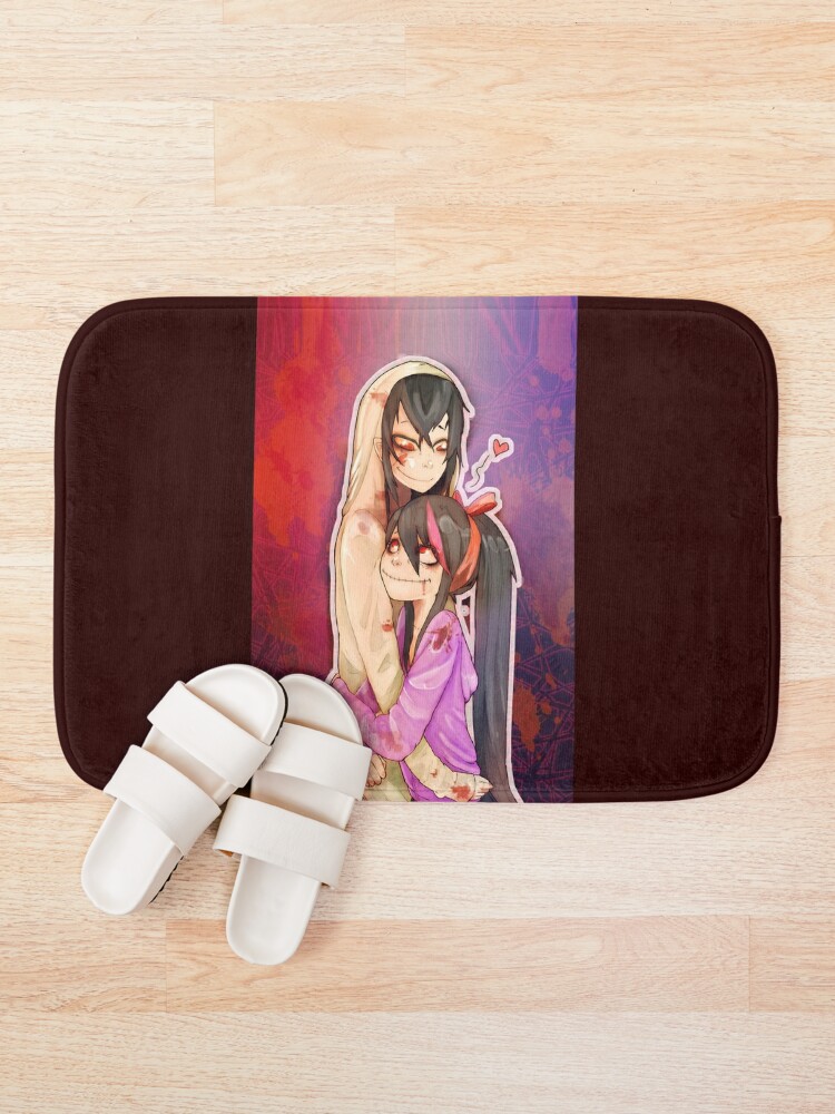 Creepypasta Jeff The Killer And Nina The Killer Bath Mat By Ewelsart Redbubble - jeff the killer roblox decal free roblox outfits