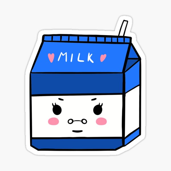 Milk Carton, Holographic Sticker, Handmade Sticker, Stickers, Kawaii M –  littlepaperies