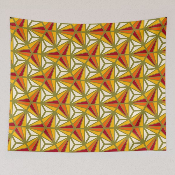 Item preview, Geometric Pattern: Hexagon Ray: Sunset designed and sold by Red Wolf.