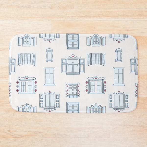 Item preview, Hand Drawn Old Town Windows on White designed and sold by AgaRyc.