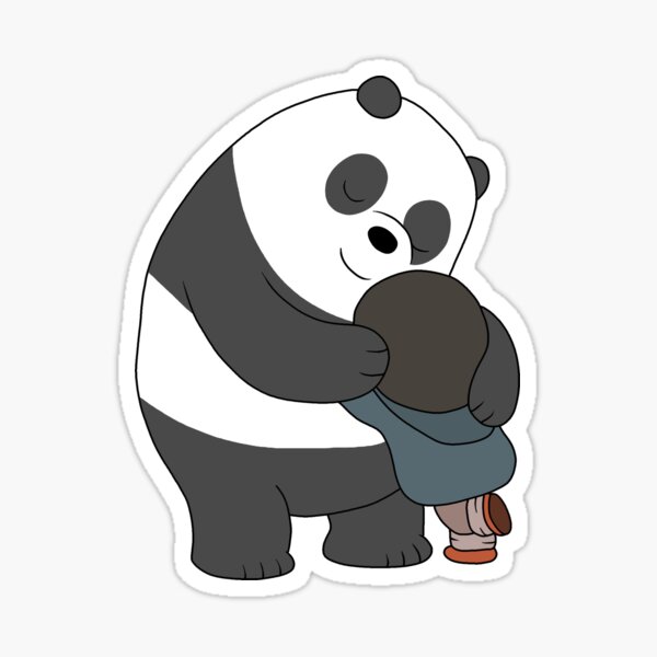 wallpapers We Bare Bears Stickers Panda panda and chloe we bare bears sticker by valentinahramov redbubble