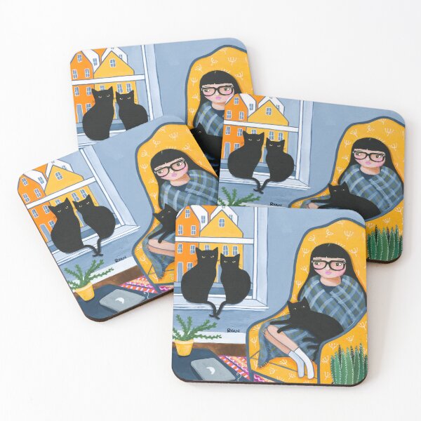 Item preview, Working From Home With The Cats designed and sold by KilkennyCat Art.