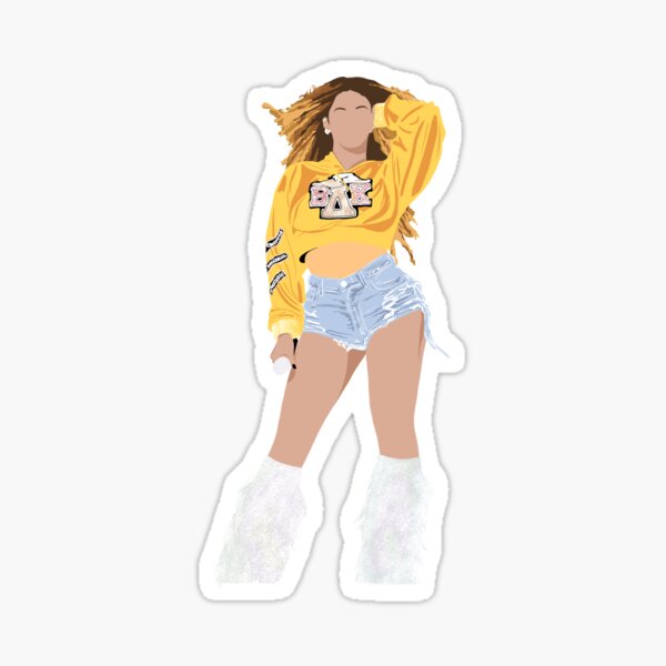 Beyonce, homecoming, Beyhive, Illustration, female figure, silhouette, destiny’s child, 90s, 00s nostalgia Sticker