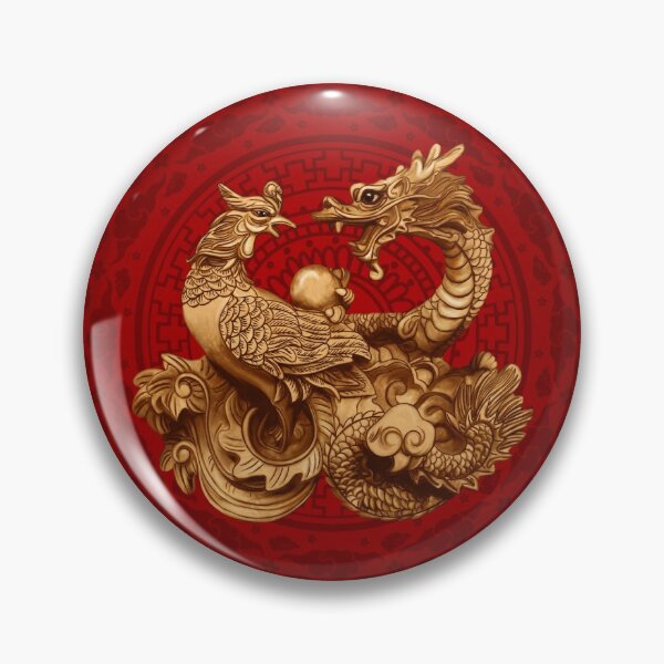 Item preview, Phoenix and Dragon - on red designed and sold by k9printart.
