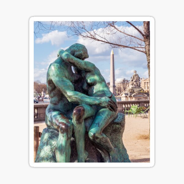 Item preview, The Kiss by Auguste Rodin in the Tuileries Garden - Paris designed and sold by Ulysse Pixel.