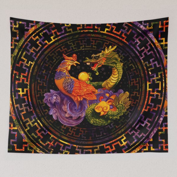 Item preview, Phoenix and Dragon - in color designed and sold by k9printart.