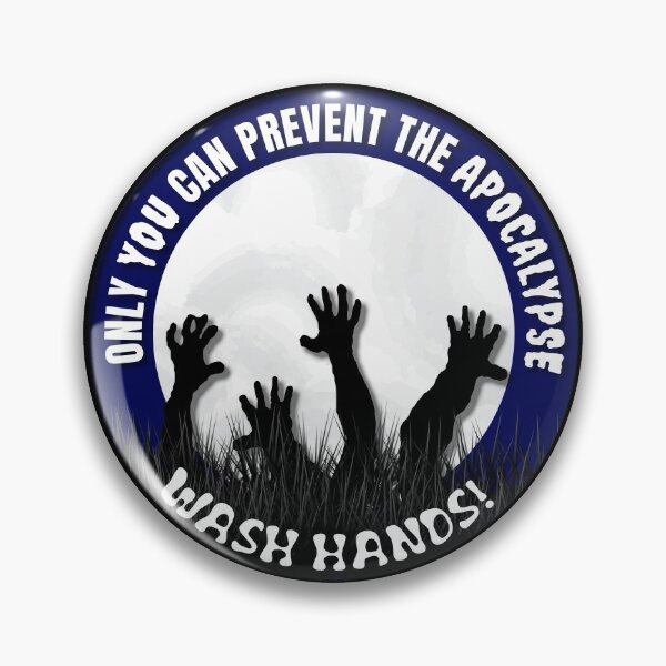 Item preview, Prevent the apocalypse - wash hands designed and sold by NerdySherds.