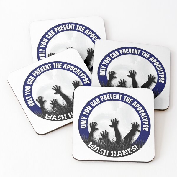 Item preview, Prevent the apocalypse - wash hands designed and sold by NerdySherds.
