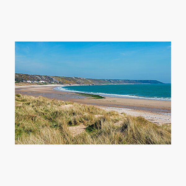 Port Eynon and Horton Bays on the beautiful Gower Peninsula, south Wales Photographic Print