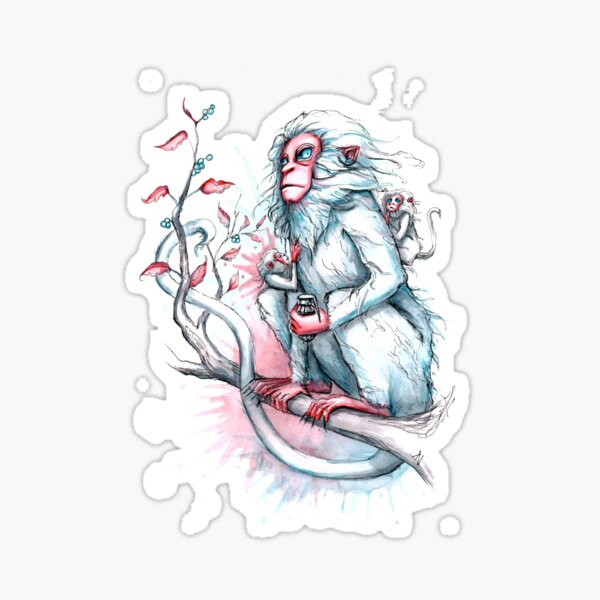 Monkey with granade Sticker