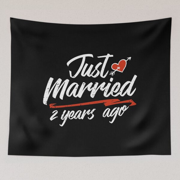 Item preview, Just Married 2 Year Ago Funny Wedding Anniversary Gift for Couples. Novelty way to celebrate a milestone anniversary designed and sold by Orange Pieces.
