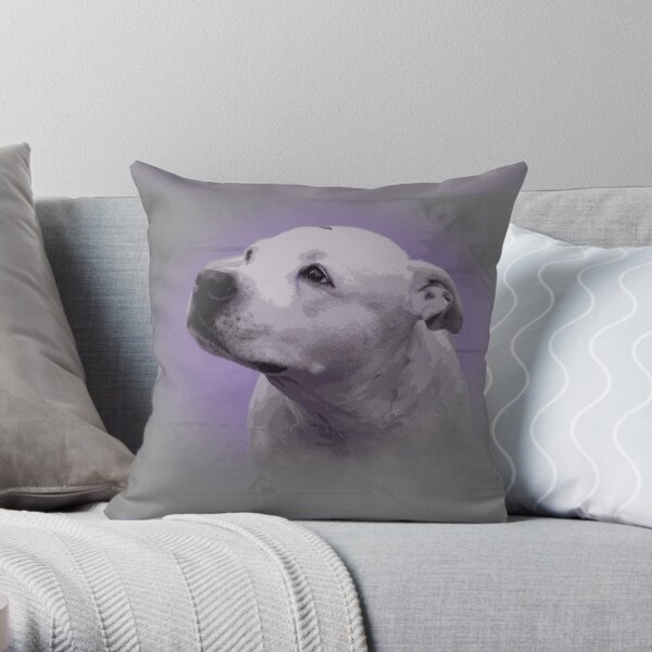 Staffy Study Throw Pillow