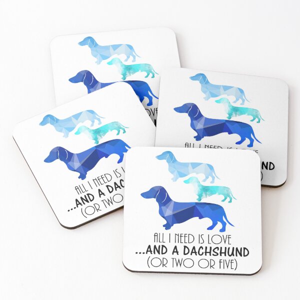 Item preview, Love & Dachshund Blue designed and sold by StubbornWiener.