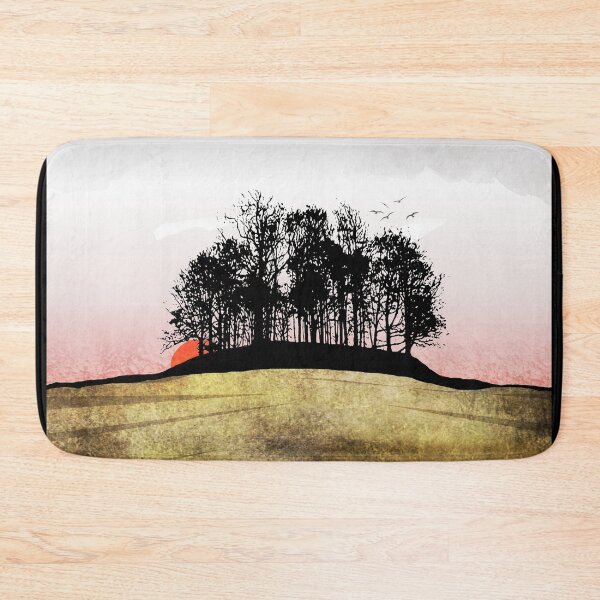 Item preview, Clump of Trees on a Hill with Birds and Sunset  designed and sold by KALEIDOSCOPE UK.