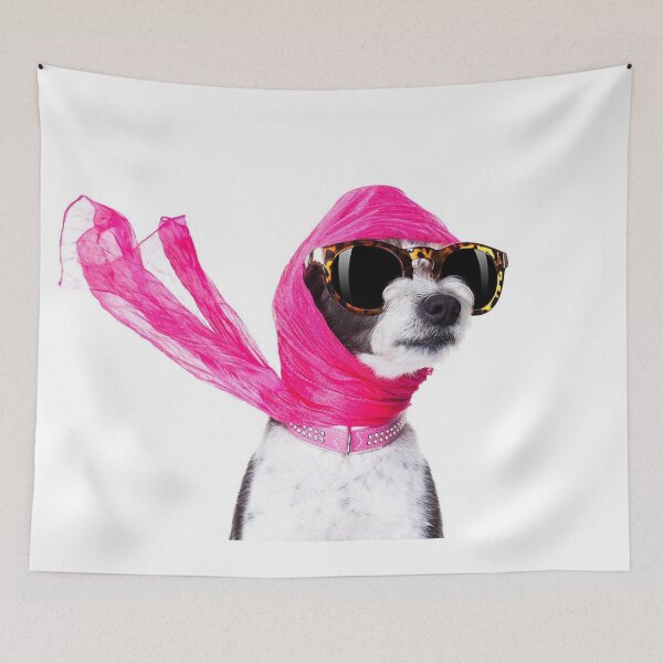 Item preview,  A Dog With A Pink Scarf And Glasses designed and sold by asun5.