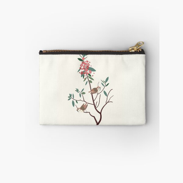 Item preview, Red Flowers Brown Birds designed and sold by wydrenpng.