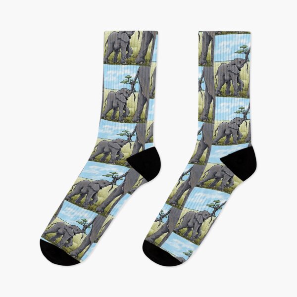 Item preview, The young elephant following his mother! designed and sold by Zicot Emmanuelle.