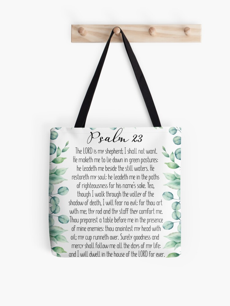 Psalm 23 - The Lord Is My Shepherd, Bible Verse Wall Art, Scripture Art,  Eucalyptus Greenery, Christian Wall Art, Illustrated Faith, Christian Gift  