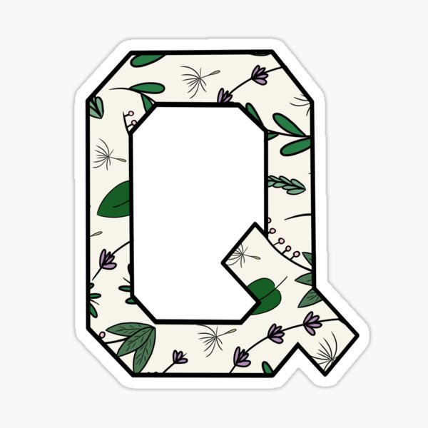 Item preview, Floral Pattern Alphabet - Q designed and sold by C0urtneyR0se.
