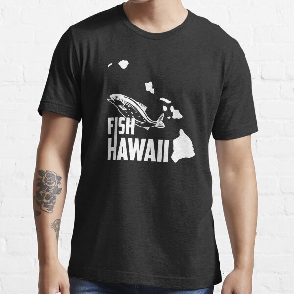 Hawaiian Style Fishing Hanapa'a Fresh Catch Men's Large Black T Shirt