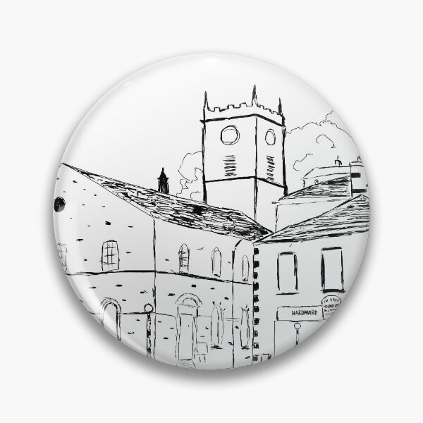Item preview, Holmfirth, Yorkshire line drawing designed and sold by BenM-DigitalArt.