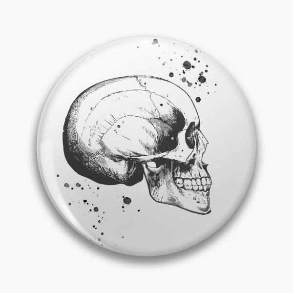 Item preview, Skull Art • Illustration With Splashes • White • Goth designed and sold by Rike Mayer.
