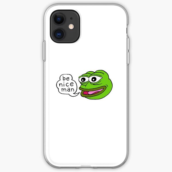 Pepe Frog Be Nice Man Meme iPhone Soft Case