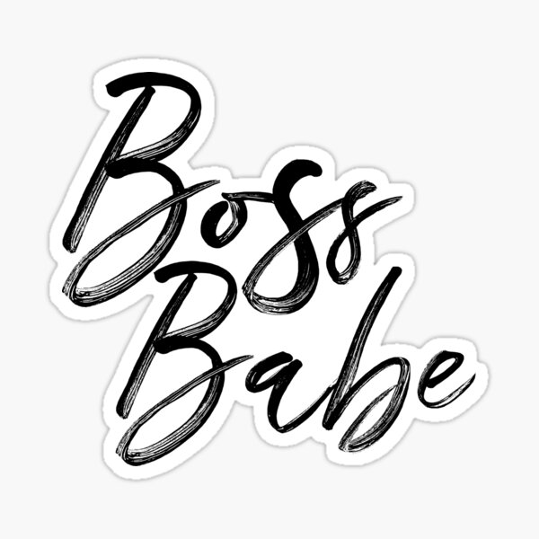 Boss Babe Script Sticker Sticker