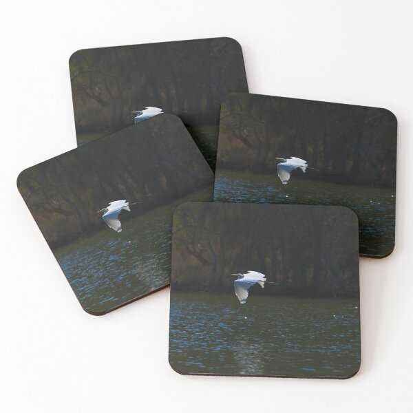 Item preview, A White Heron Flying Over The River designed and sold by Jason Gilbert.