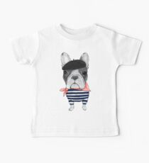 Frenchie With Arc de Triomphe Baby Tee