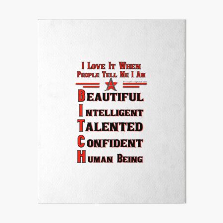 Beauty Intelligent Talented Confident Human Being Art Board Print