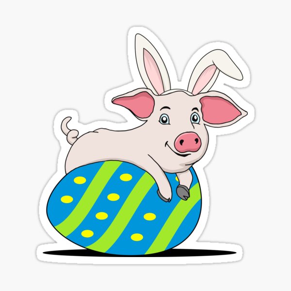 Item preview, Happy Pig Bunny Ears Easter Eggs for Teachers Cute T Shirt designed and sold by hadleydesigns.