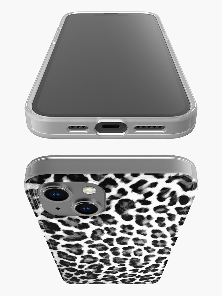 Discover Black & White Leopard Print iPhone Case