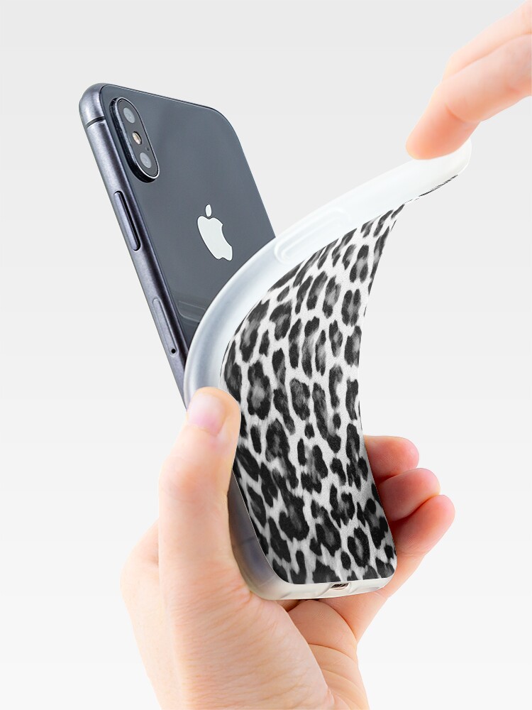 Disover Black & White Leopard Print iPhone Case