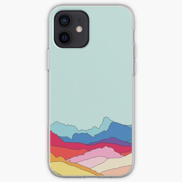 Rainbow mountains by Elebea iPhone Soft Case