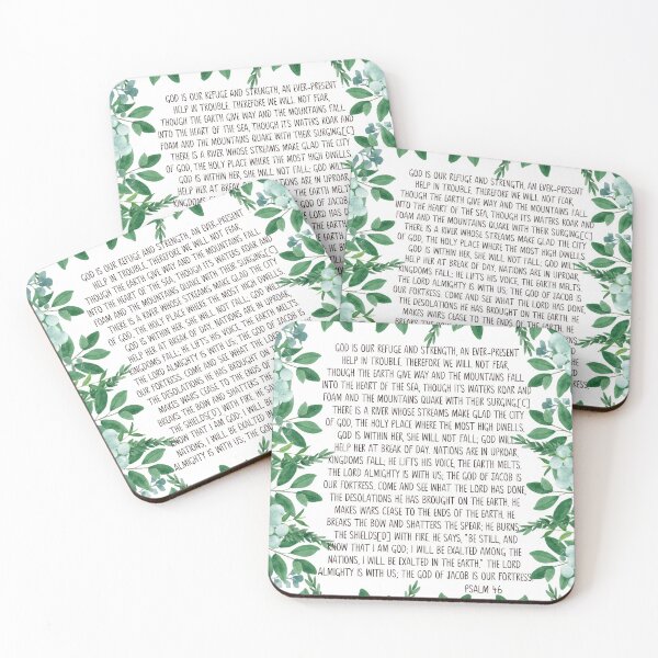 Item preview, Psalm 46 Bible Verse Wall Art, Scripture Art, Christian Home Decor, Inspirational Quote, Watercolor Greenery designed and sold by Dzhenka-Balimez.