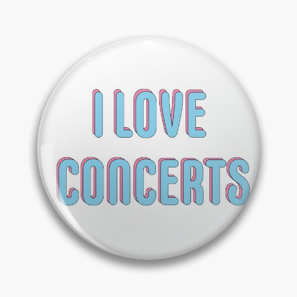 Item preview, I LOVE CONCERTS BLUE text print designed and sold by hashtagmorg.