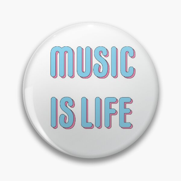 Item preview, MUSIC IS LIFE LIGHT BLUE text print designed and sold by hashtagmorg.
