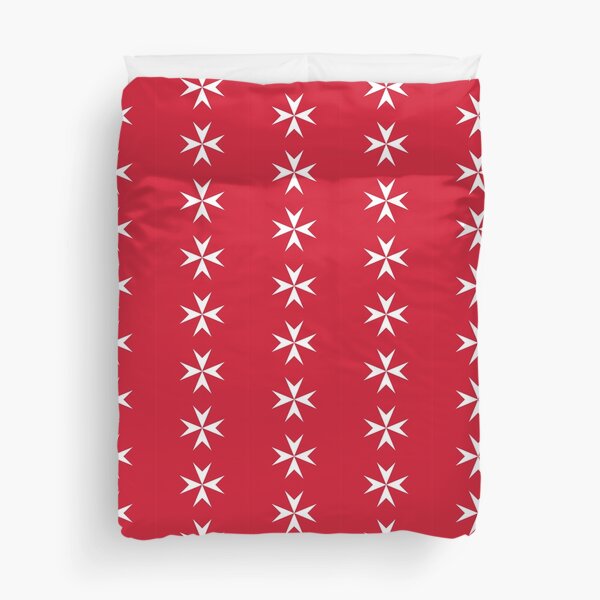 MALTA. Pattern, Civil ensign of Malta. MALTESE. Duvet Cover