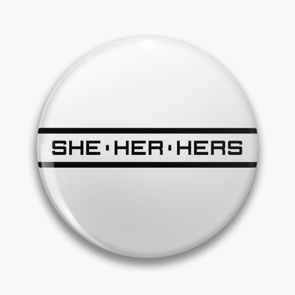 Item preview, She/Her Industrial Black on White designed and sold by ResonantColors.