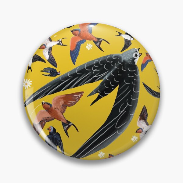 Item preview, Swallows and swift pattern (Yellow) designed and sold by belettelepink.
