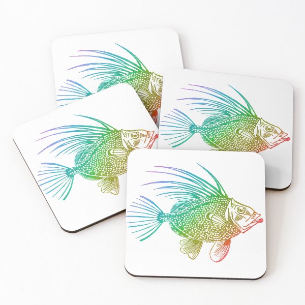 Item preview, John Dory Linocut Rainbow Fish designed and sold by Elena Casiglio.