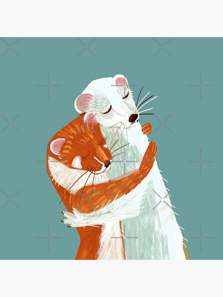 Weasel hugs by belettelepink