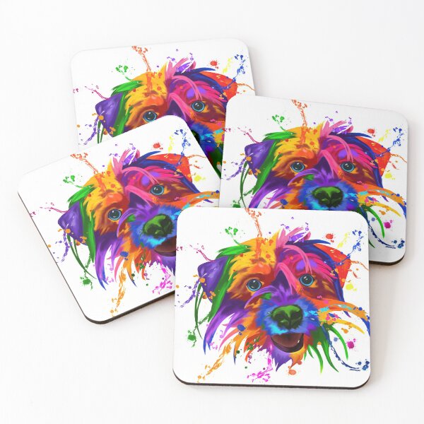 Item preview, Colorfull water Splash drawing dog  designed and sold by Cliquehearts.