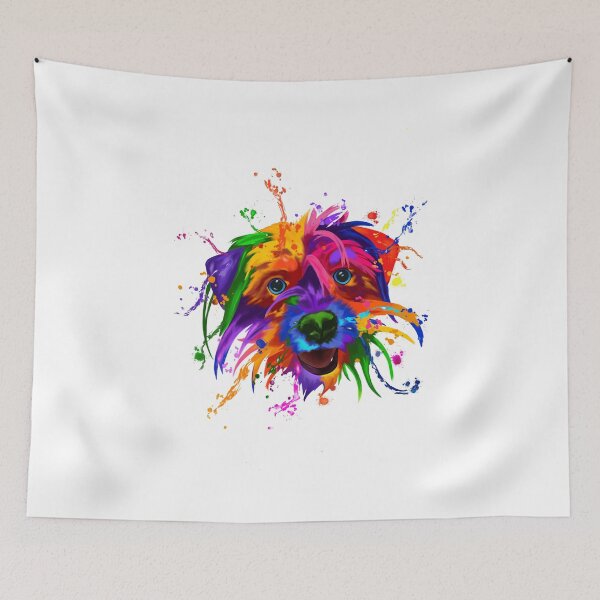 Item preview, Colorfull water Splash drawing dog  designed and sold by Cliquehearts.