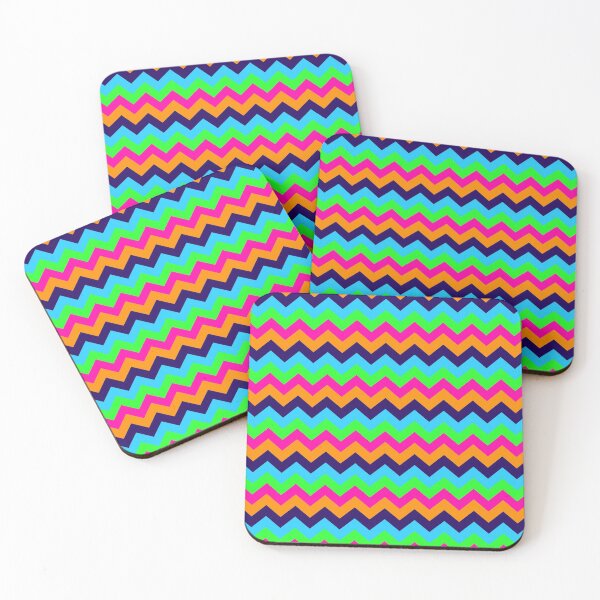 Item preview, Neon Seamless Zig Zag Pattern designed and sold by HomeLivingCo.
