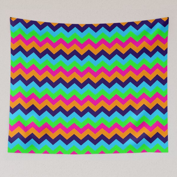 Item preview, Neon Seamless Zig Zag Pattern designed and sold by HomeLivingCo.